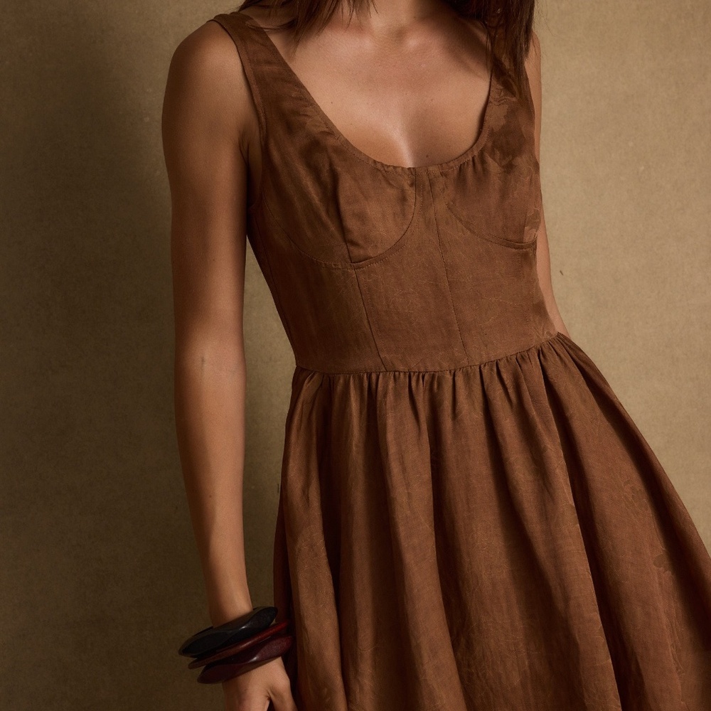 12th Tribe Kit Mocha Floral Micro Mini Dress Size XLXL